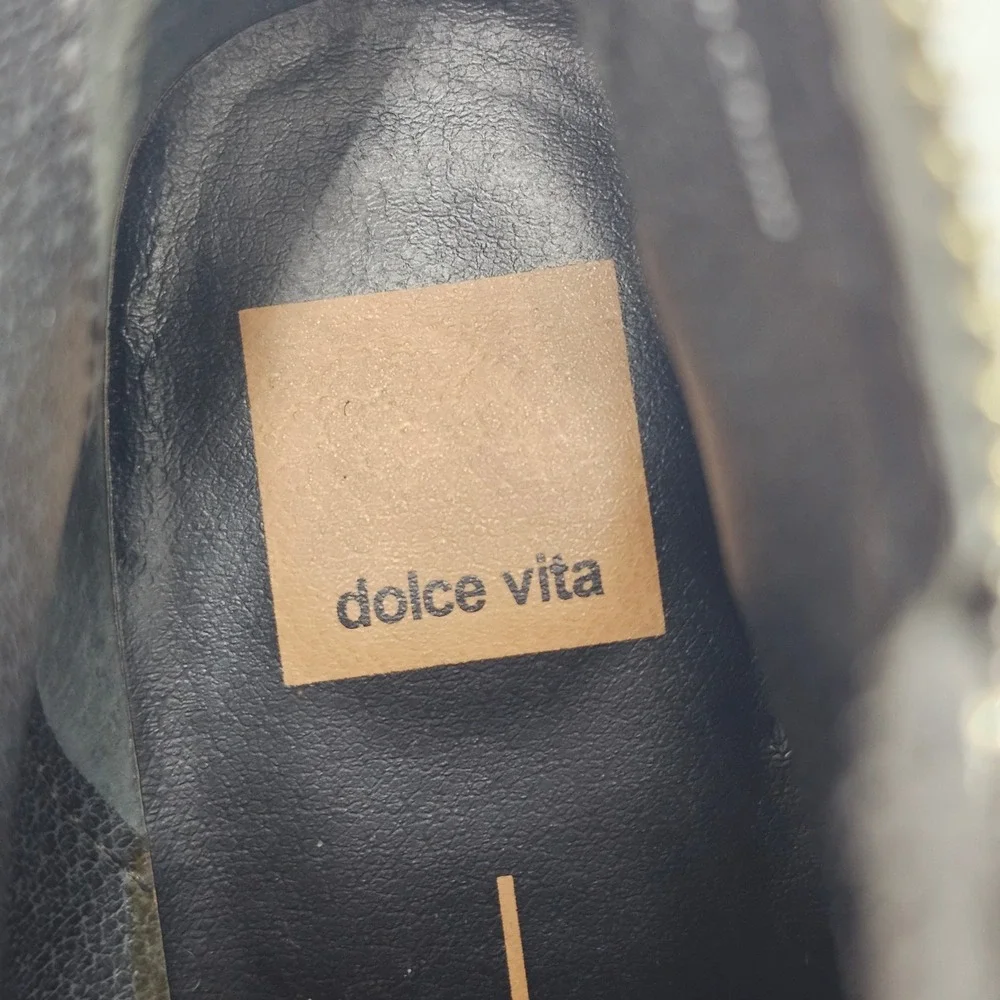 Dolce Vita Suede Ankle Boots Side Zip Booties Women's 8.5 Dark‎ Gray Zip Detail